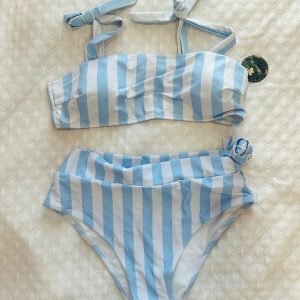 Bikini de Rayas Azules y Blancas Talla M